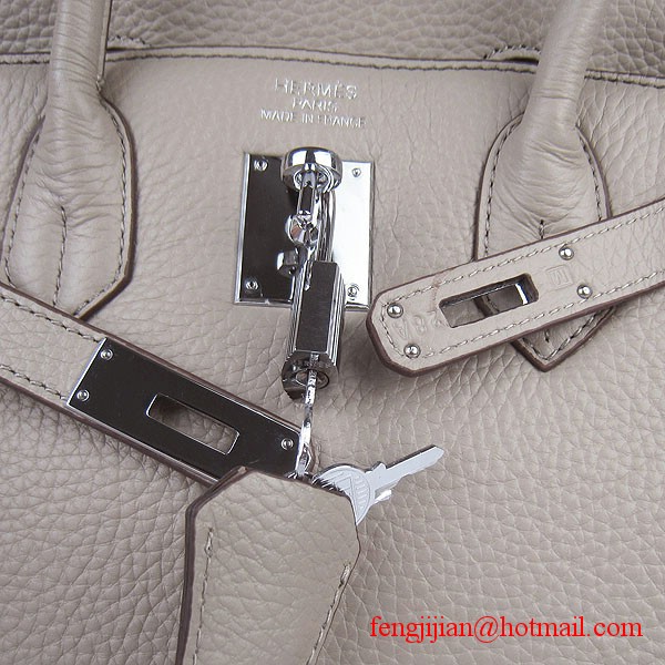 Hermes Birkin 30cm Togo Leather Bag Grey 6088